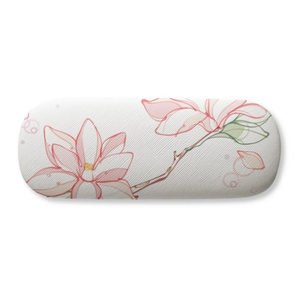 

watercolor peach tree flower glasses case eyeglasses hard shell storage spectacle box
