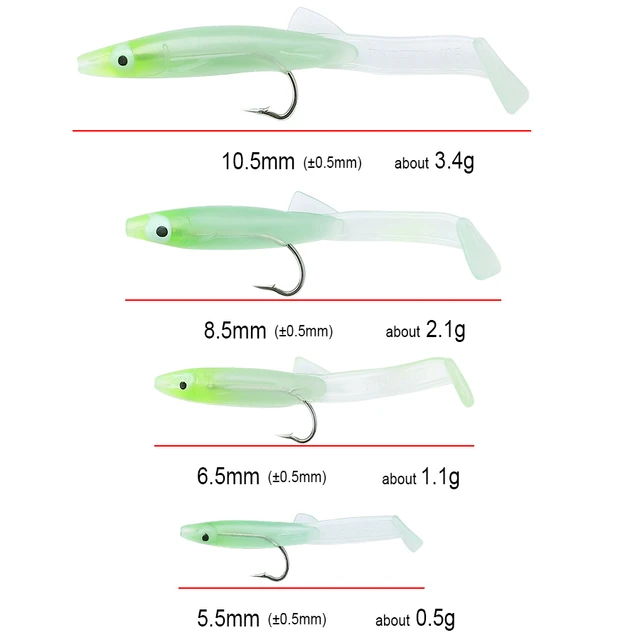 FISH KING Fishing Soft bait with hook Eel cub lifelike Silicone Bass lure  3D Eyes Jerkbaits Swimbaits Pesca tackle Accessories - AliExpress