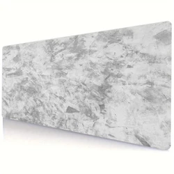 Premium Extra Large Gaming Mouse Pad with Minimalist Grey Design and Durable Non - Slip Base - 400X900X3MM (WHITE)