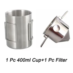 Foldable Reusable Portable Coffee Dripper with Dual Layer Mesh (1 Filter - 1 Cup)