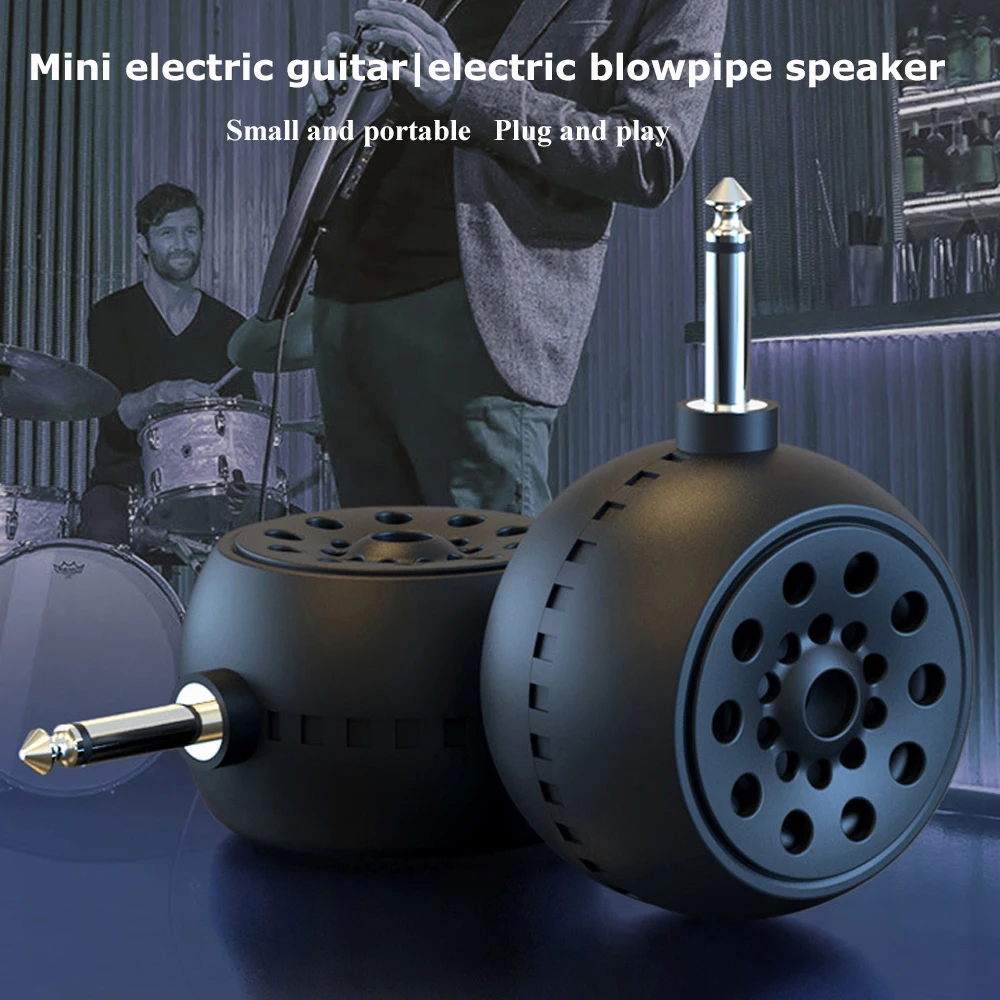 Mini Bluetooth Speaker Wireless Music Sound Box Portable Loudspeaker with 6.35mm Adapter for Electric Guitar Electric Blowpipe
