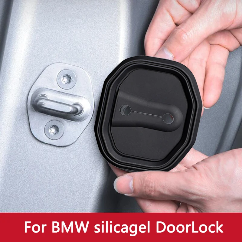 실리콘 자동차 문짝 잠금 버클 커버, 충돌 방지, BMW X1 F48 X3 G01 X4 G02 X5 F15 X6 F16 G05 G06 F49 2021 액세서리, 4 개