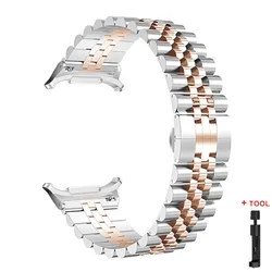 Premium Stainless Steel Watch Strap - Elegant Metal Bracelet for Watch Ultra 2025 (Silver rose gold)