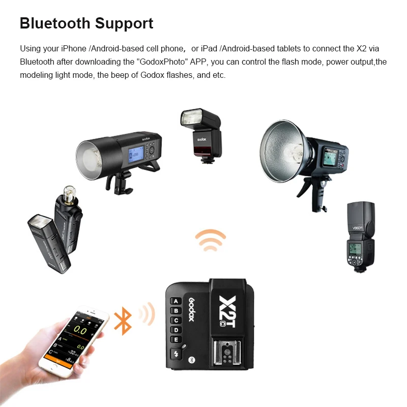 Godox X2T-C X2T-N X2T-S X2T-F X2T-O X2T-P TTL 1/8000s HSS Wireless Flash Trigger Transmitter for Canon Nikon Sony Fuji Olympus flash trigger