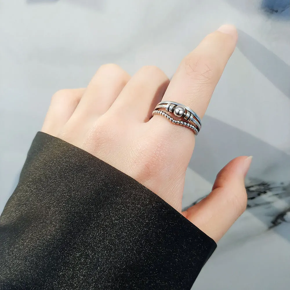Adjustable Fidget Spinner Ring - Anti-Stress Anxiety Jewelry for Women