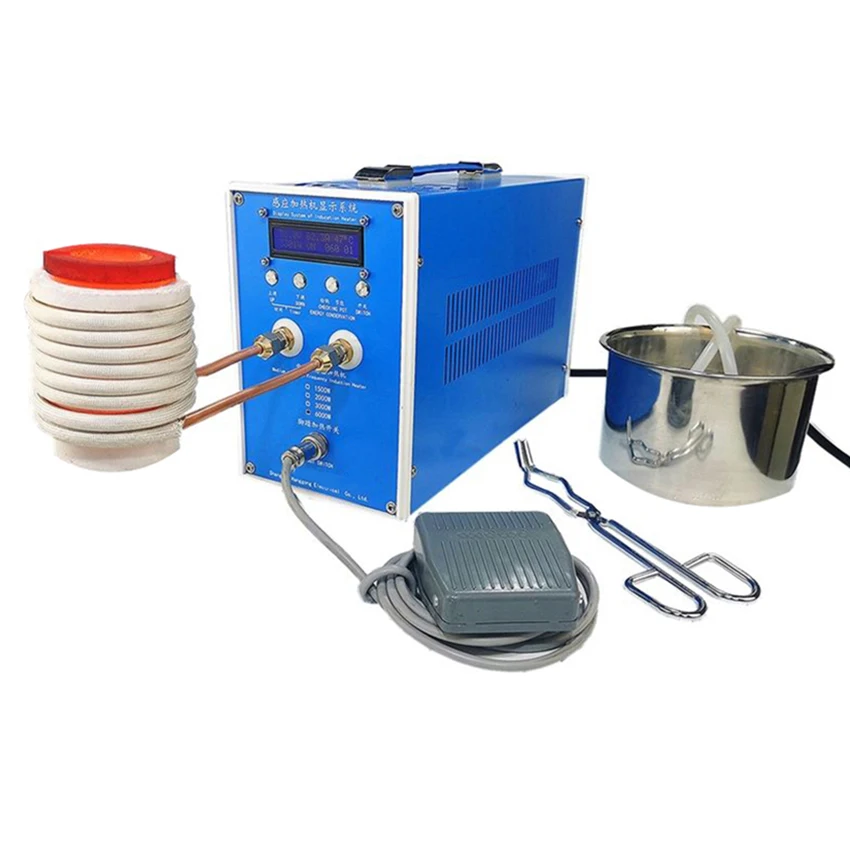 2kw Induction Heater Induction Heating Machine 110v/220v Metal Smelting Furnace High Frequency