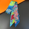 New Fashion All-match Korean Version Mayan Jungle Animals silk scarf Twill Long Strip Small Scarf Tie Bind a bag Ribbon Streamer 3