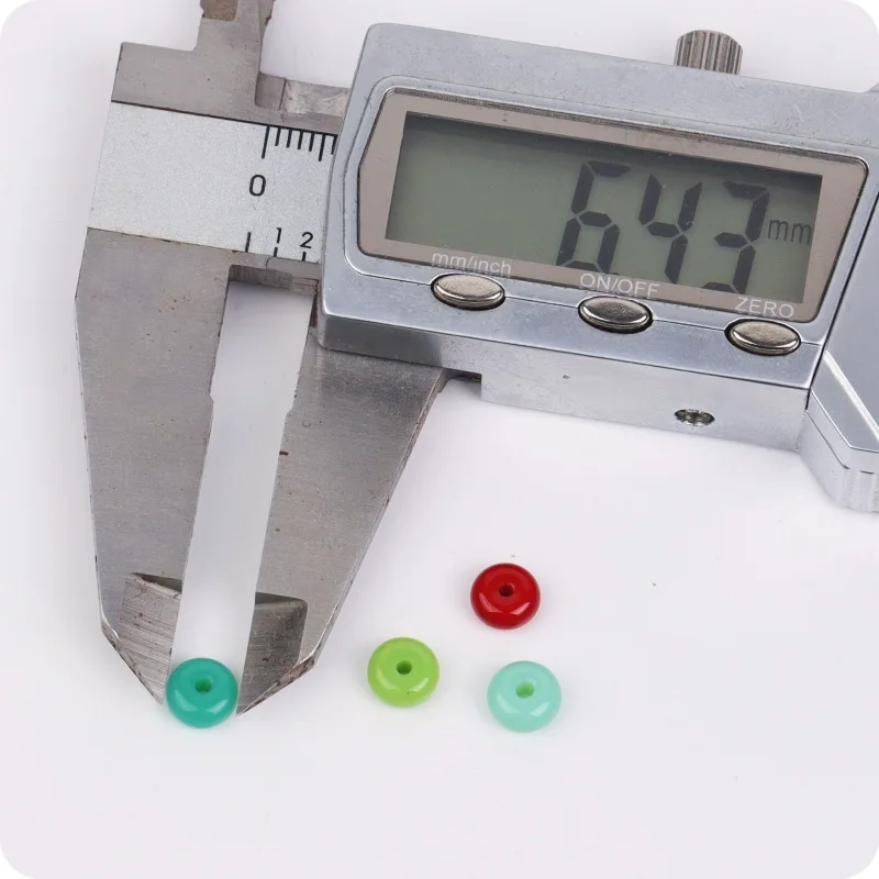 3x6mm 천연 주판 구슬, 단단한 유리 구슬, 납작한 둥근 구슬, 수제 DIY 장식품, 구슬