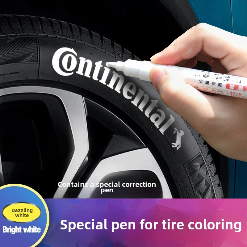 Car tire graffiti decoration letter note number paint pen white spray paint color waterproof not fading