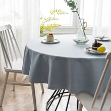 

Polyester Tablecloths, Waterproof Table Covers Simple Style Light Blue Dining Table Coffee Table Deco