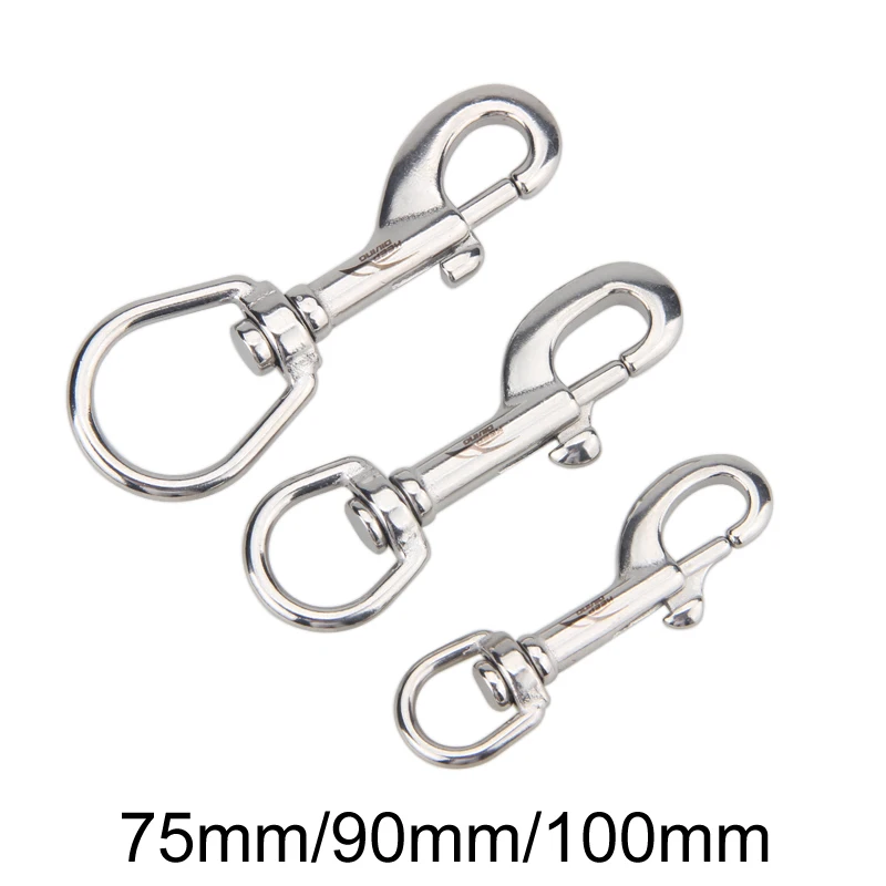 316 Stainless Steel White Diving Single Head BuckleSingle Head HookSpring BuckleTechnical Diving LungsDiving GearBCD Accessories