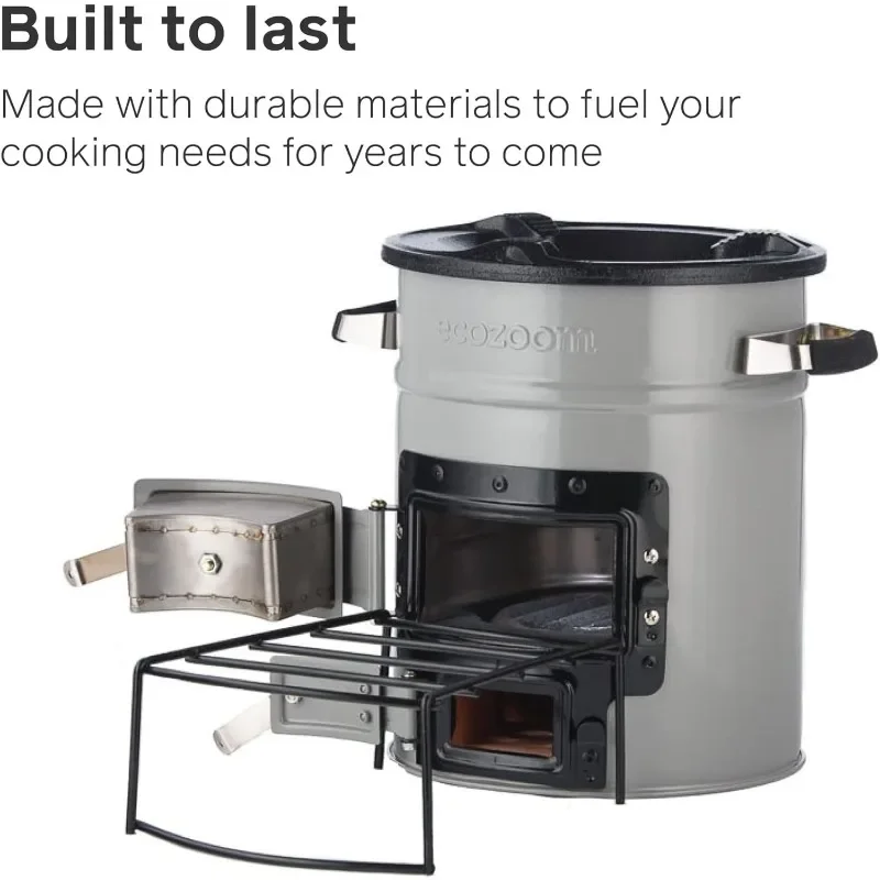 Rocket Stove, Portable Camp Stove for Outdoor Cooking, Versa Dual-Fuel (Wood & Charcoal)