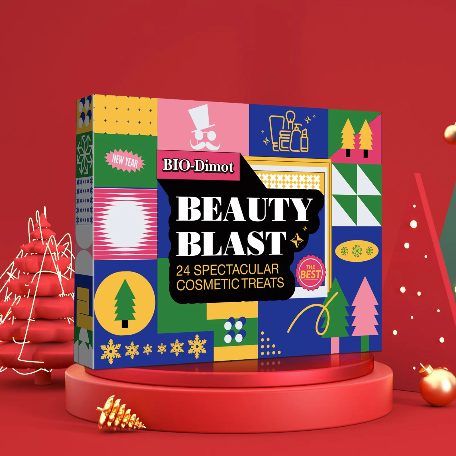 Christmas Countdown Calendar Gift Box 24pcs Makeup Set Countdown Calendar, Christmas Beauty Advent Calendar, Surprise Gifts