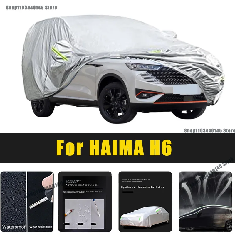 

Full Car Covers Outdoor Sun UV Protection Dust Rain Snow Oxford cover Protective For HAIMA H6 Accessories
