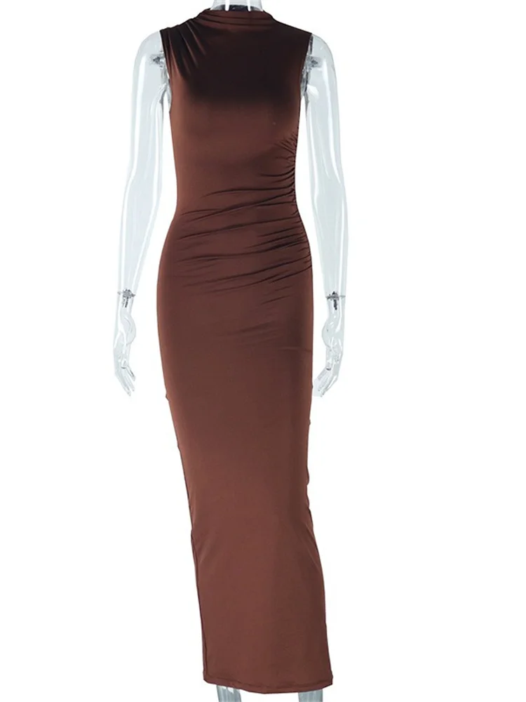 Wmstar Dresses Women Party Sexy Bodycon Stretch Maxi Dresses Sweet Sleeveless Summer Clothes Wholesale Dropshipping New Style