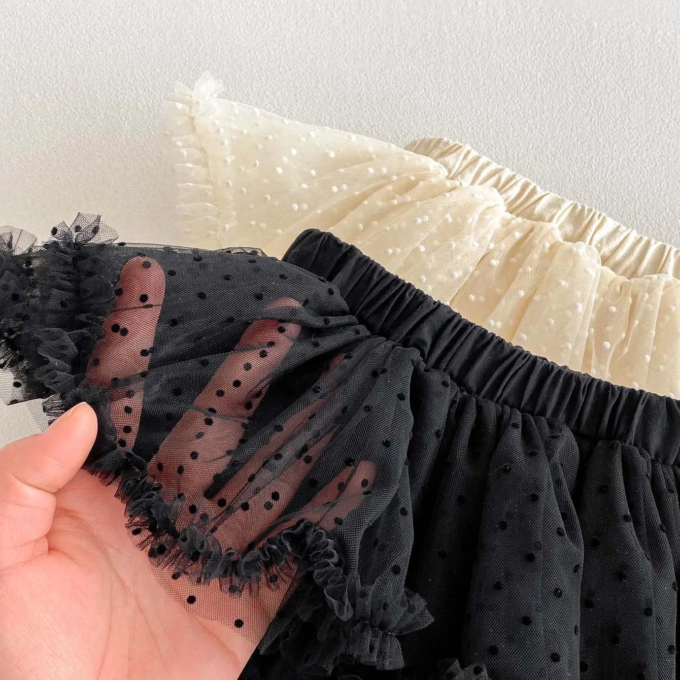 한국 스타일 아동복 여름 신상품, 세련된  소녀 꽃 봉오리 스커트 바지, 다목적  메쉬 공주 반바지