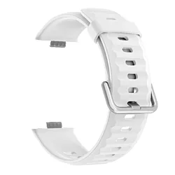 Enhanced Silicone Watch Band with Dedicated Connector - Waterproof Strap - Huawei Fit 5 5 pro (White)