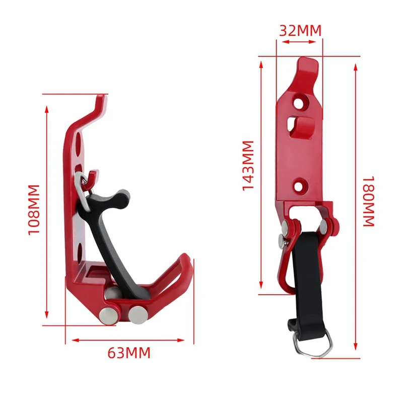 Zinc Alloy Bracket Buckle Fire Equipment Fixing Parts Roof Rack Tool Clip Buckle Rubber Pull Strap Multifunctional Clamp