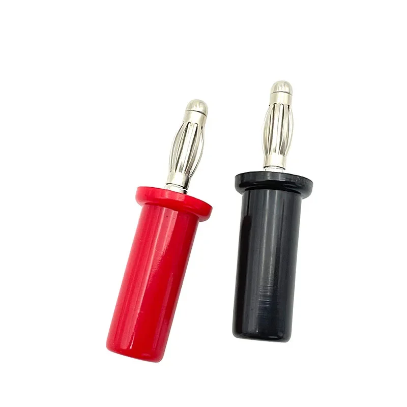 100 Red + 100 Black 4mm Gold Plated Banana Plug Speaker Terminals - 200pcs For Amplifier & Speaker Wire Connections