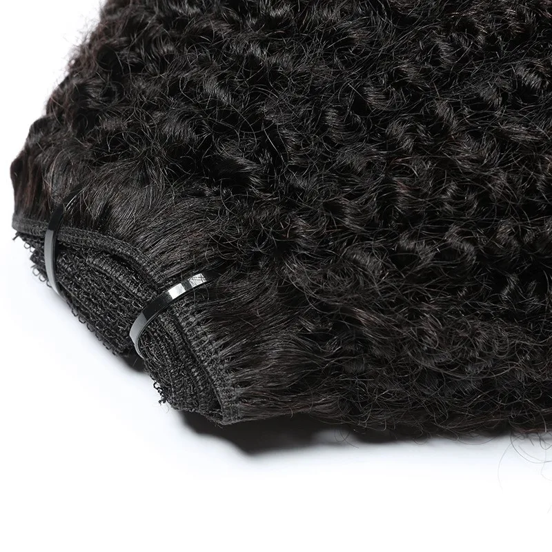Afro Kinky Curly Clip In Hair Extension Human Hair 4B 4C Remy Extension Clip Ins 8pcs/Set 100g Full Head Natural Black