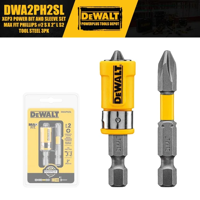 전문적인 나사 작업을 위한 필수 도구: DEWALT XCP3 파워 비트 및 슬리브 세트