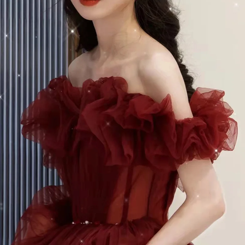Women's Off Shoulder Sweat Dress Girl's Dress Princess Bridesmaid Banquet Party Ball Prom Celebrity Dresses Fashion womens dress