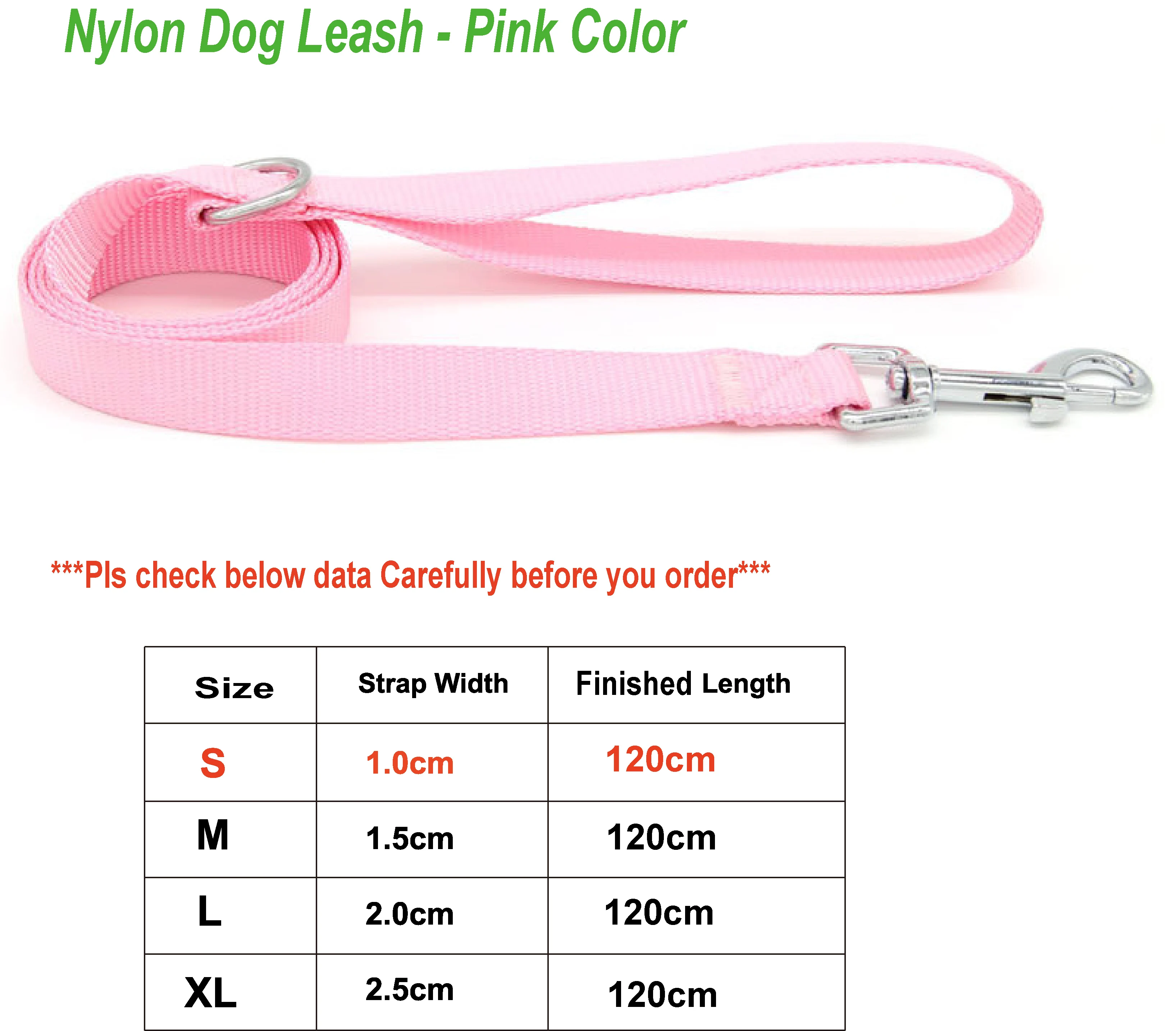 Dog Leads - Pink