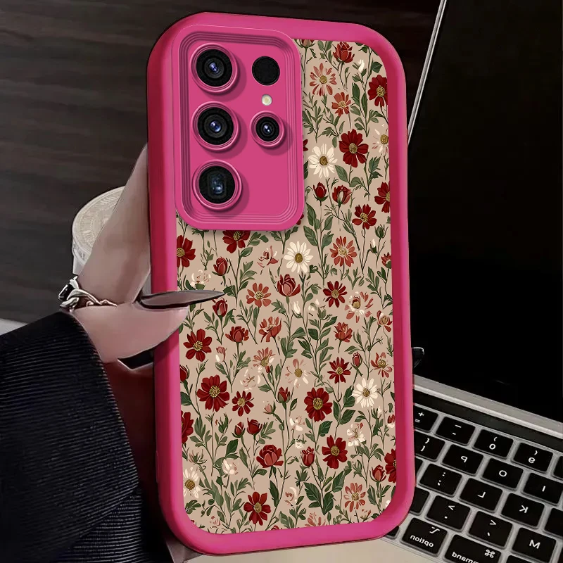 Retro Style Flower Phone Case – Vibrant Floral Design Protective Cover