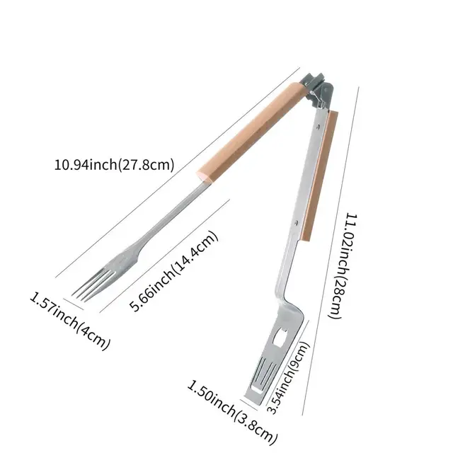 Steak Clip Food Grip Villa Kényelmes Markolat Rozsdamentes Acél All-In-1 Élelmiszer-Barbecue Főző Szerszám - Image 6