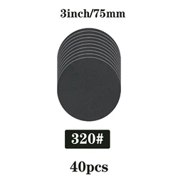 Premium 3 - Inch Hook & Loop Wet/Dry Sanding Discs - Silicon Carbide Sandpaper, 80 to 5000 Grit Range (320grit)