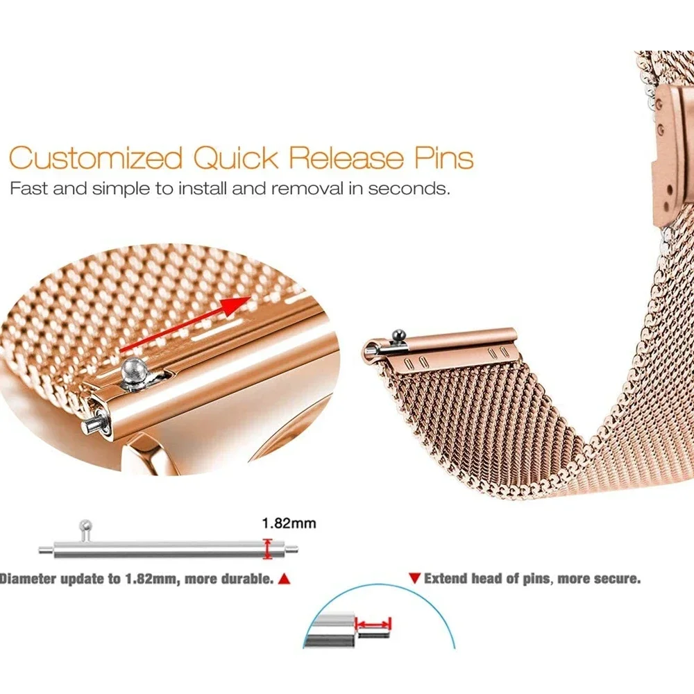 Elegant Milanese Mesh Stainless Steel Wrist Strap Bracelet - Adjustable Metal Band