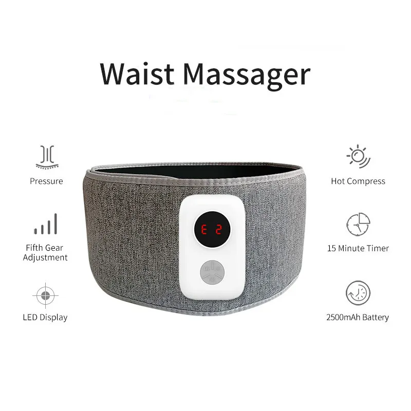 Massage Belt Air Pressure Instrument Hot Compress Belt Intelligent Charging Adjustable Gears Fitness Weight Lose Health Care