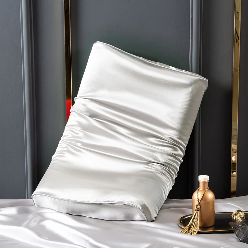 22 Momme 6A 100% Mulberry Silk Pillowcase for Latex and Memory Foam Pillow Solid Cushion Cover Hair Skin Protect Decorative Case 5