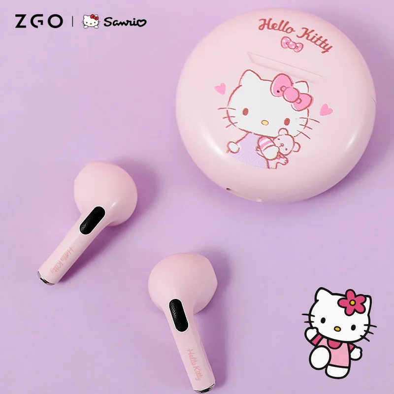 New Sanrio Hello Kitty Wireless Bluetooth Headset Kawaii Kuromi Cartoon
