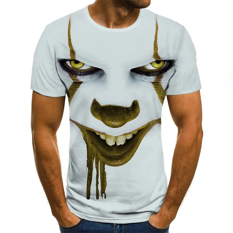 

HTerrifying And Cool Clown 3D Digital Print T-Shirt Novelty T-Shirt, Fashionable and Comfortable Top Summer Fashion 2024
