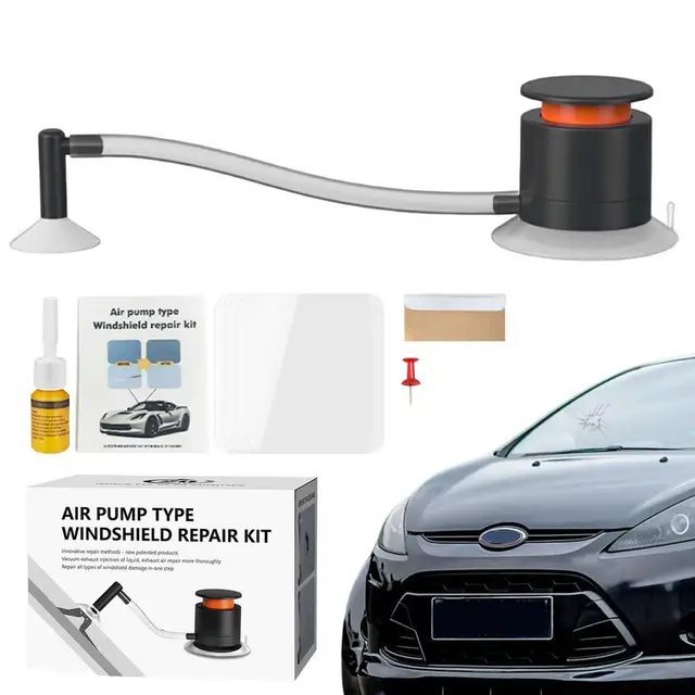 Kit Riparazione Parabrezza Auto - Per Crepe A Stella E Scheggiature | Con Pompa A Vuoto E Resina Trasparente - Foto 10