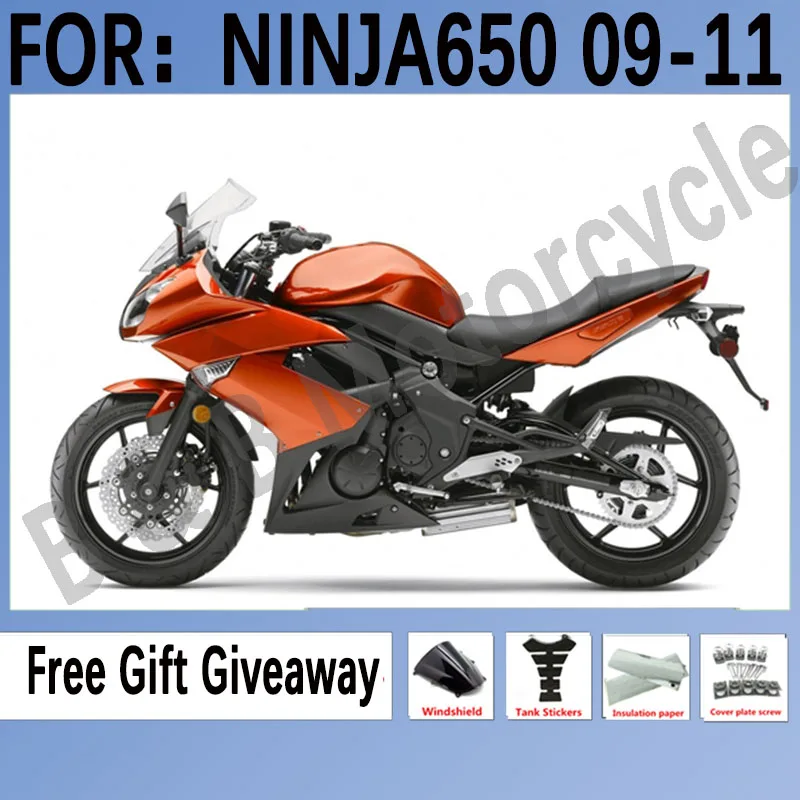 

For KAWASAKI Ninja 650 EX650 ER-6F 2009 2010 2011 Ninja650 09-11 Ninja650 EX650 ER-6F 09-11 Bodywork Fairings set Orange