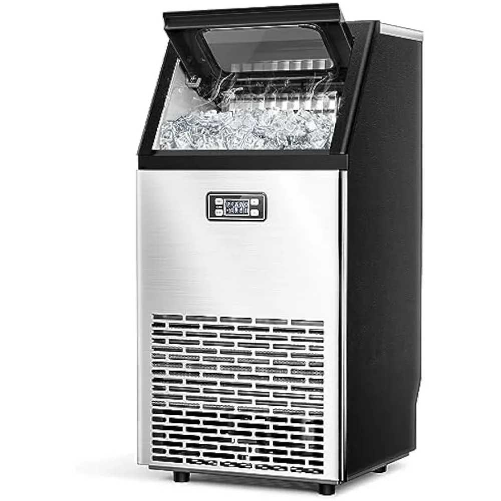 

Joy Pebble V2.0 Commercial Ice Maker, Large Ice Maker Self Cleaning,100 lbs,2-Way Add Water, for School,Home,Bar,RV