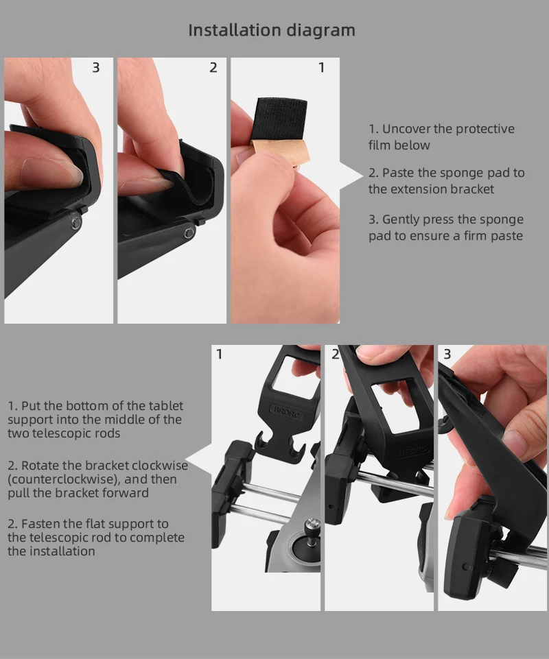 Support Télécommande Drone avec Tampon Éponge pour Mavic 3/Air 2S/Air 2/Mini 2