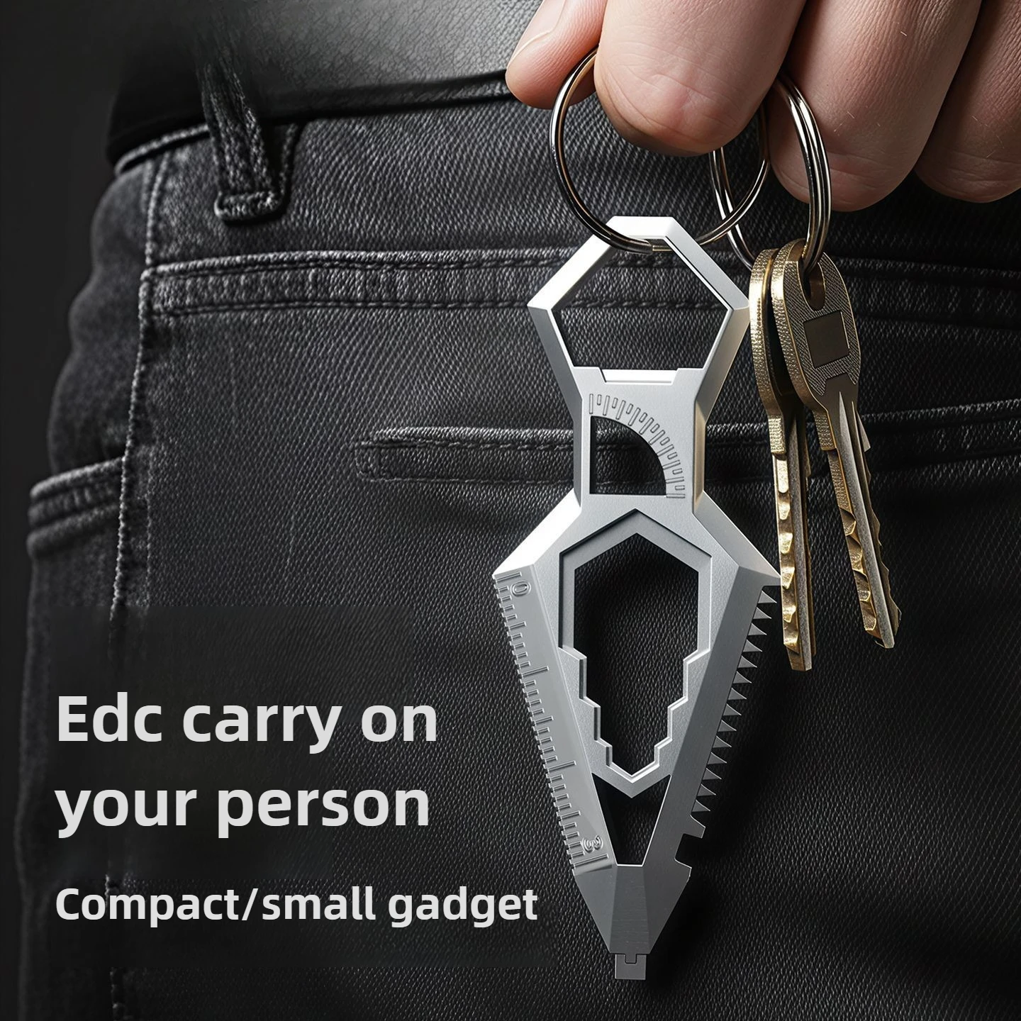 Compact 10-in-1 Keychain Multitool with Saw, Bottle, and Box Opener for Everyday Carry and Camping