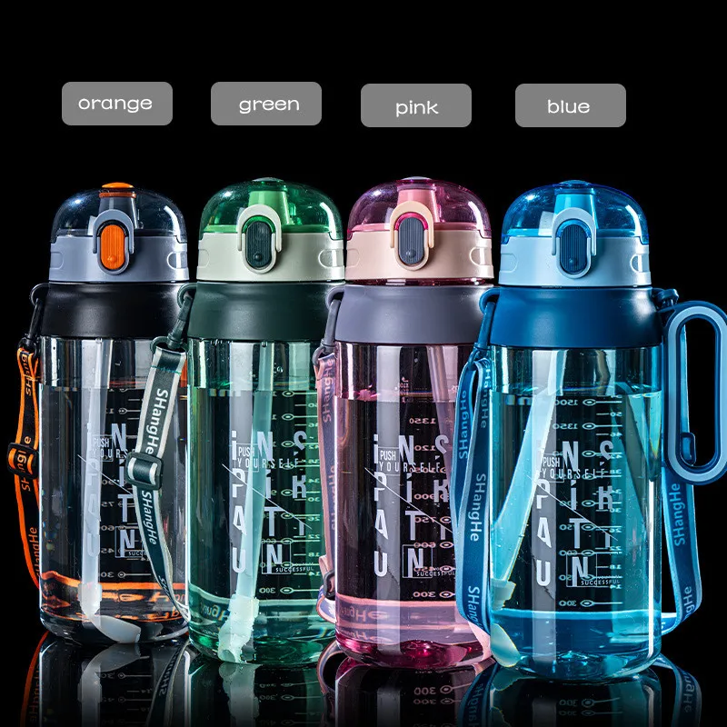 Large Capacity Portable Water Bottle with Straw - Ideal for Travel, Sports, and Fitness