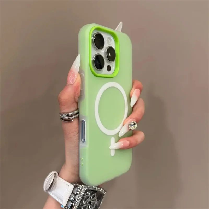 ตัวเลือกสินค้า เคสซิลิโคน 2-in-1 ป้องกัน iPhone 16/15/14/13/12/11 พร้อมแม่เหล็ก