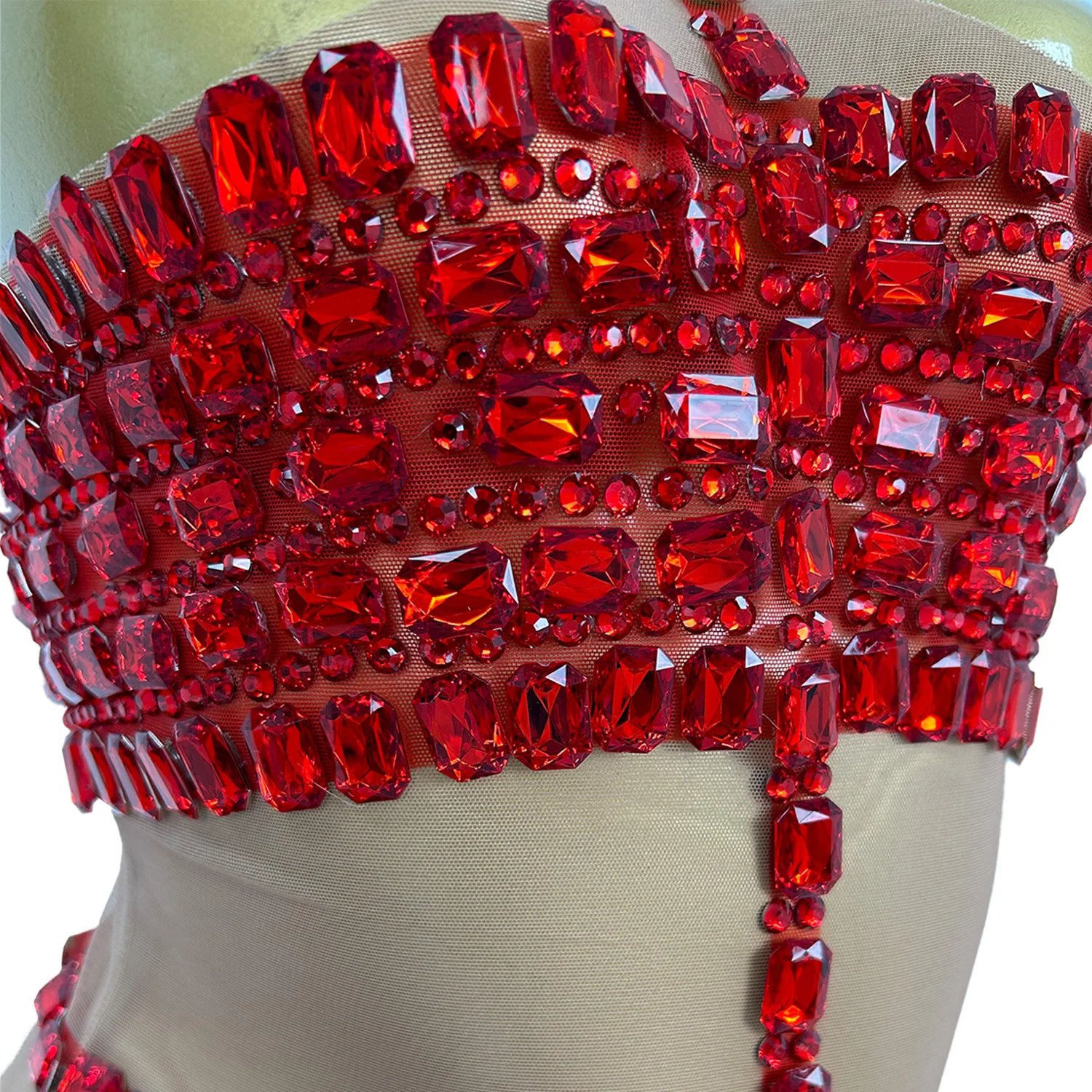 Cute Girl Red Dress Strapless Style Rhinestone Mini Skirt Women Festivals Parties Weddings Banquets Bridesmaid Dress Fangtang