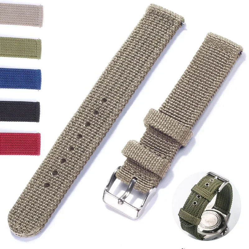 Versatile Nylon Canvas Strap - Sport Soft Wristband with Quick Release