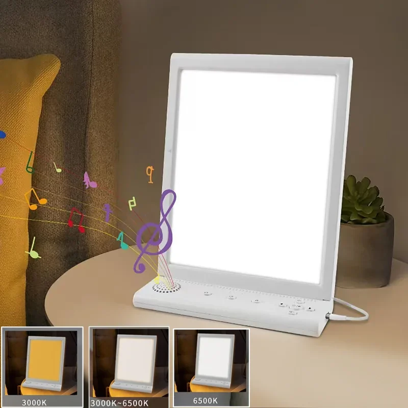

Music Therapy Lamp 10000 Lux LED Sad Lamp Seasonal Affective Disorder with Timer Touch Control Night Light Phototherapy Light