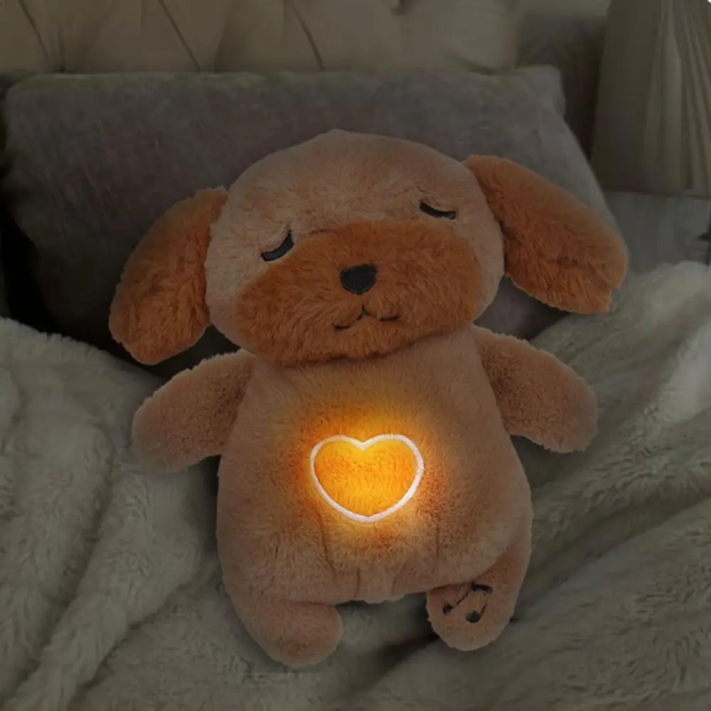 with Breathing Movement Soothing Sleeping Toy Baby Rattle and Teething Toy with Music Musical Stuffed Baby Doll