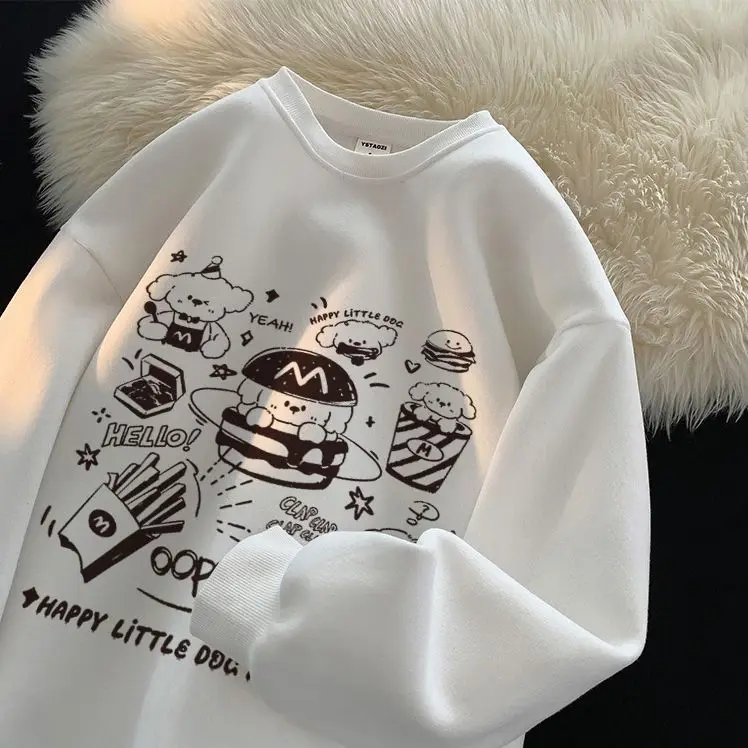 Cute Thick Hoodie Men'S And Women'S Fashion Y2k Printed High Quality Casual Long Sleeve