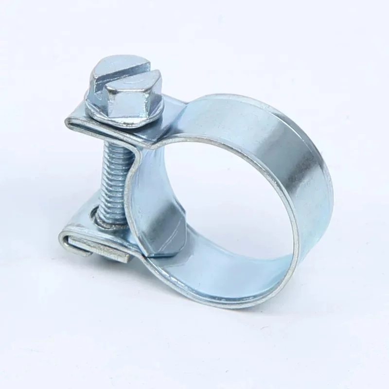 20pcs 6-8mm Mini Fuel Injection Hose Clamps - Zinc Plated Steel Adjustable Clamps