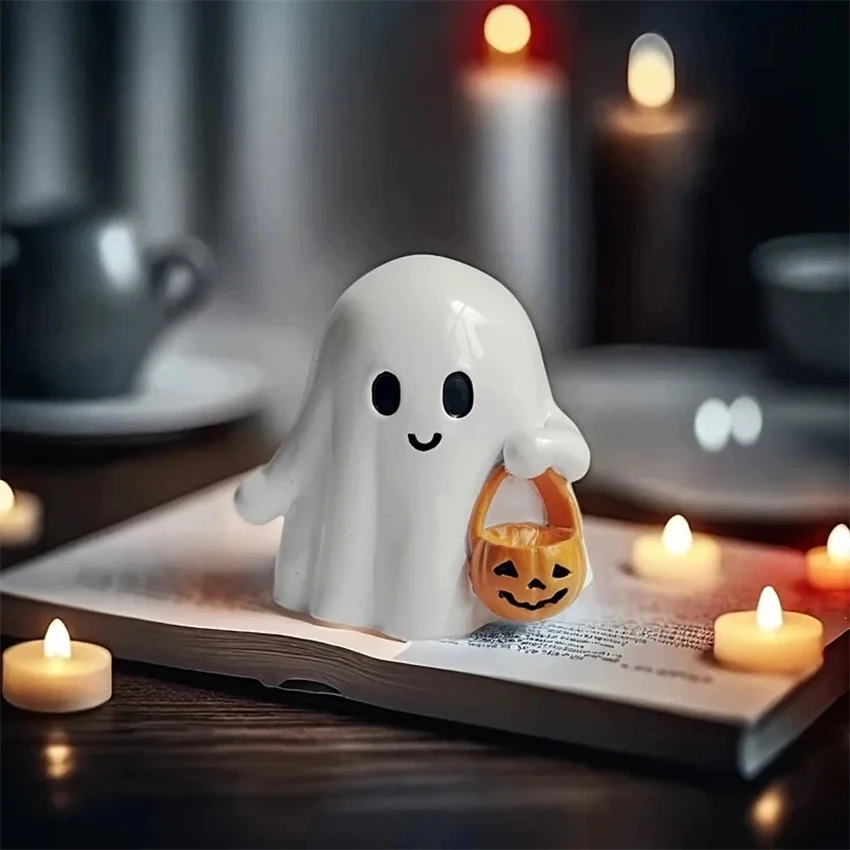 1Pc Halloween Nette Geist Ornamente Geist Studie Desktop Dekoration Innen Dekoration Halloween Party Garten Dekoration Ornament