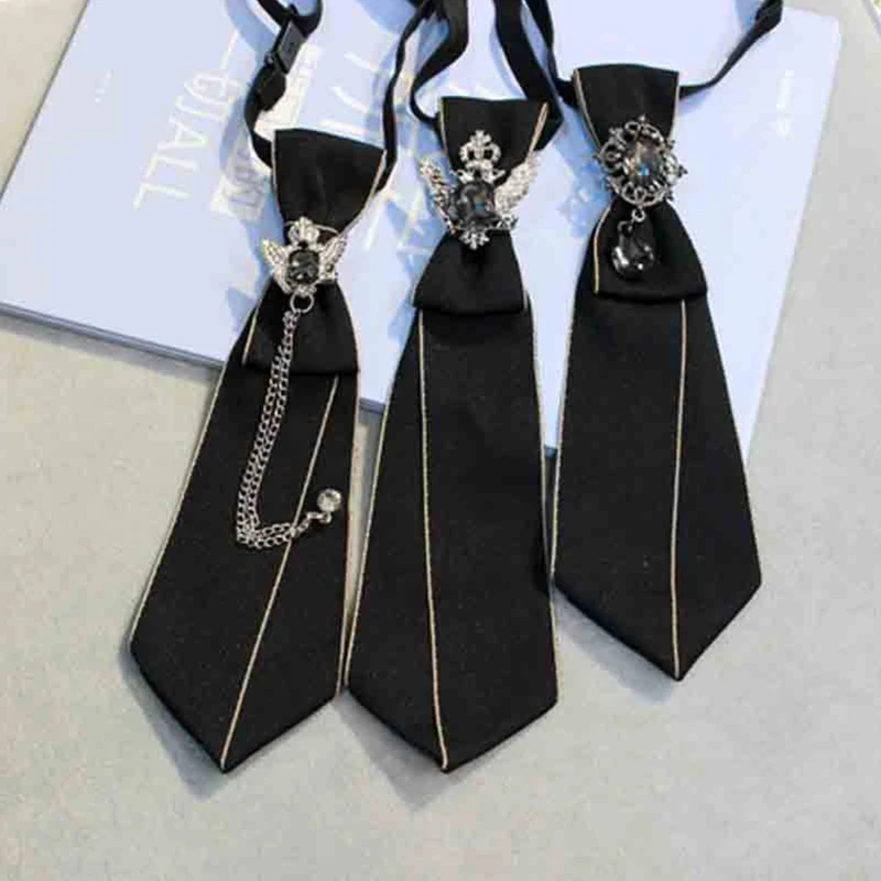 

Men Vintage Adjustable Necktie Gothic for rhinestone Metal Chain Bow Tie Pre-Tied Luxury Wedding Decorative Jewelry Bowt